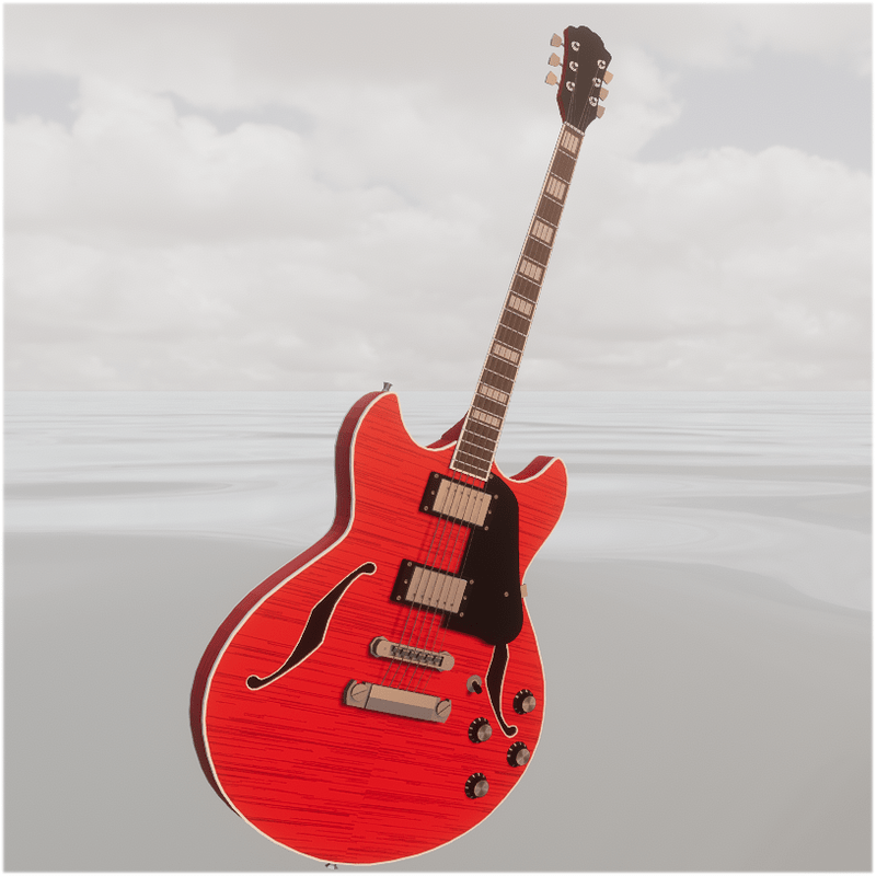 Jazz/Blues Guitar Red (Scene-Object)