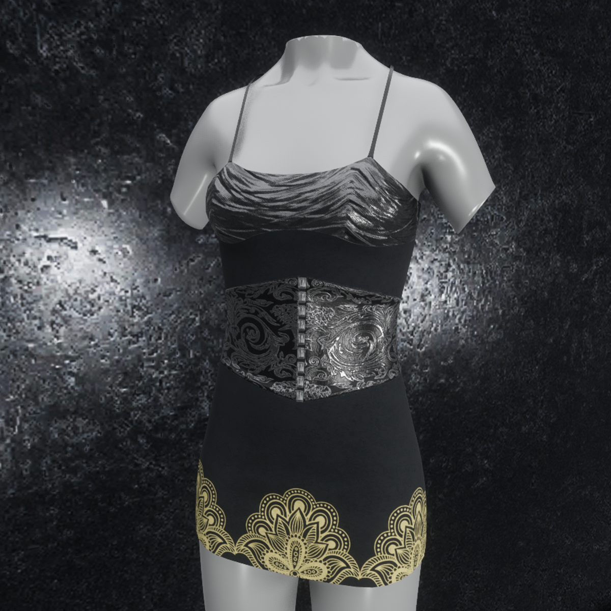 Dress Metallic Ornament black