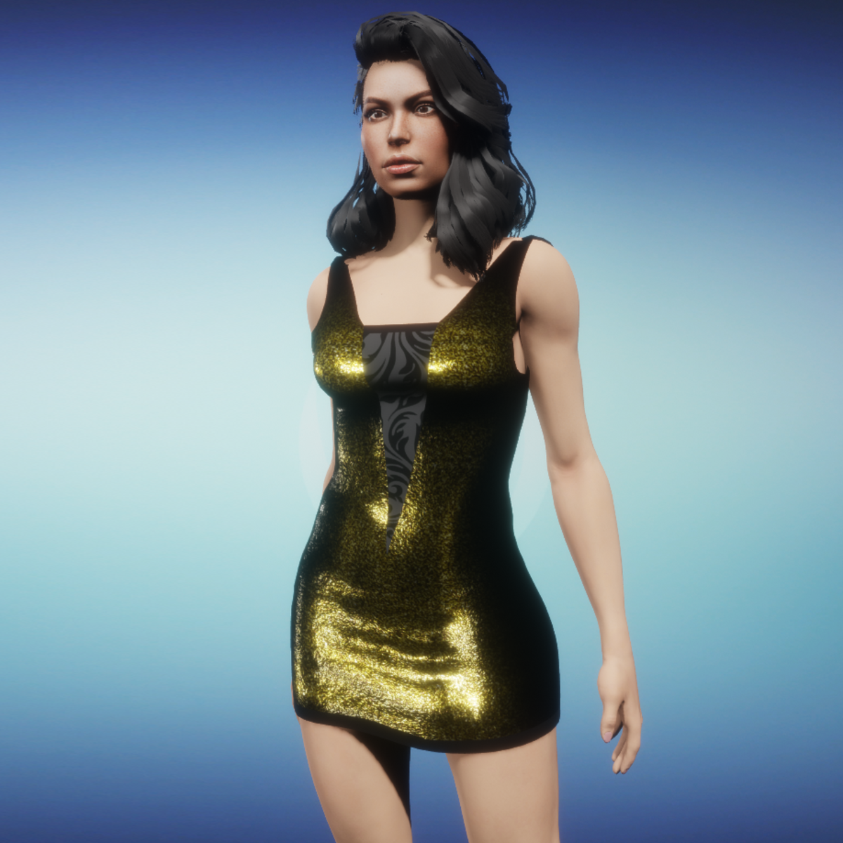 Glitterdress Gina gold