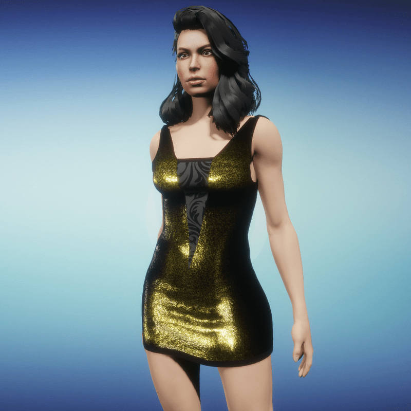 Glitterdress Gina gold