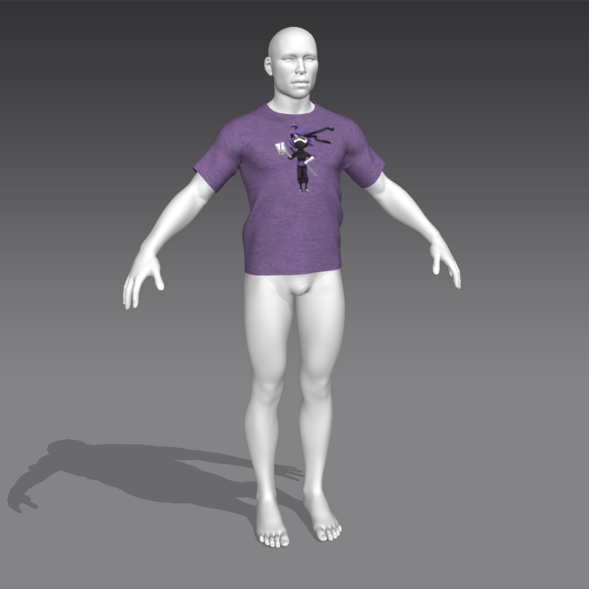 UmiNoKaiju T-Shirt - Purple 3 - Male