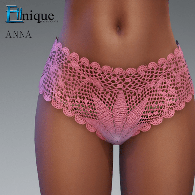 Anna Pink Crochet Bikini Pants
