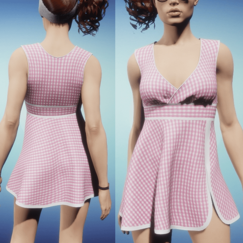 Criss Cross Sundress - Pink Gingham