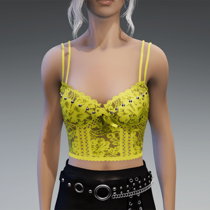 Lace Top in Yellow