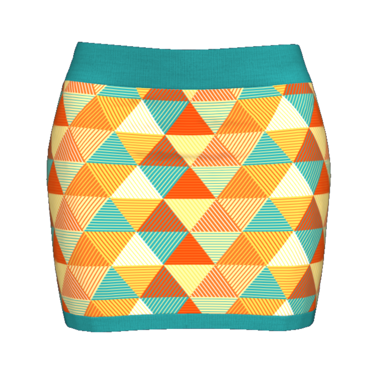 Woman Simple Skirt - Geo