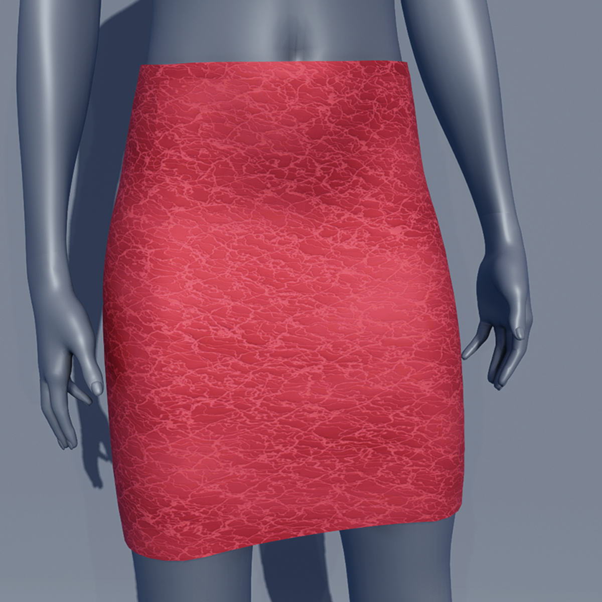 Leather Formal Skirt - Pink Fruit Dove