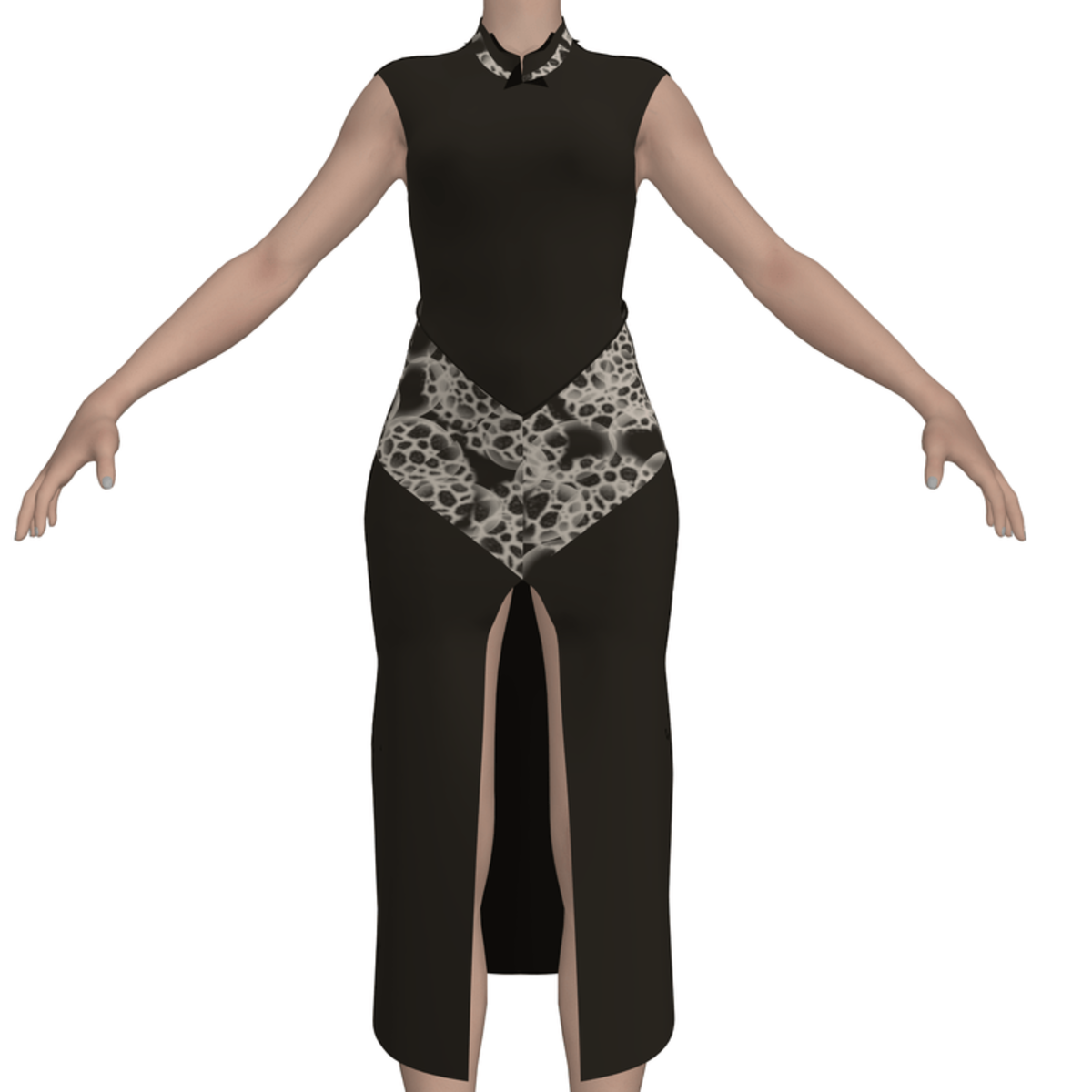 AV 2.0 Brown Dress with Fantasy Design