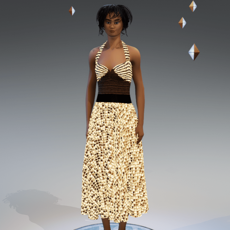 Glowing Golden Dress