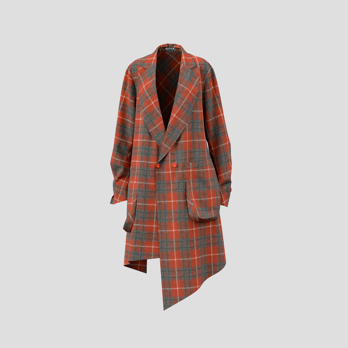 Trailblazer orange and gray checked