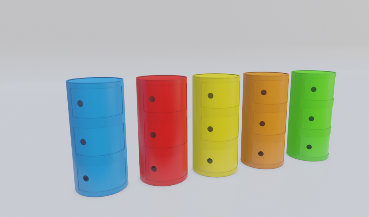 Sliding piece of furniture