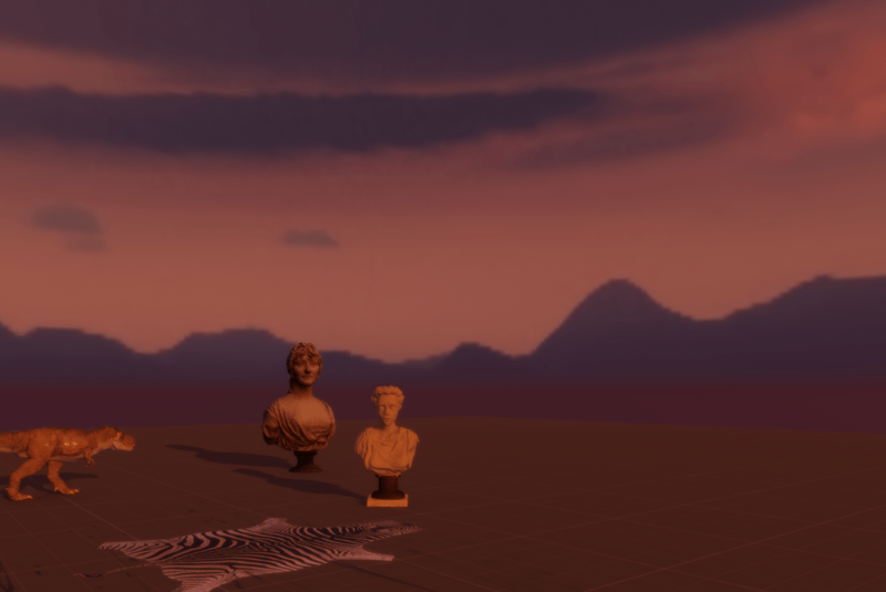 cloudy pink sunset skybox