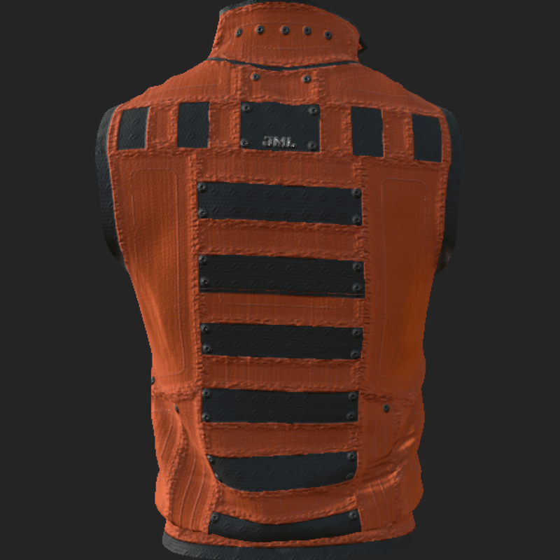 VEST_ DENIM_ ( JACKET_ ) ORANGE