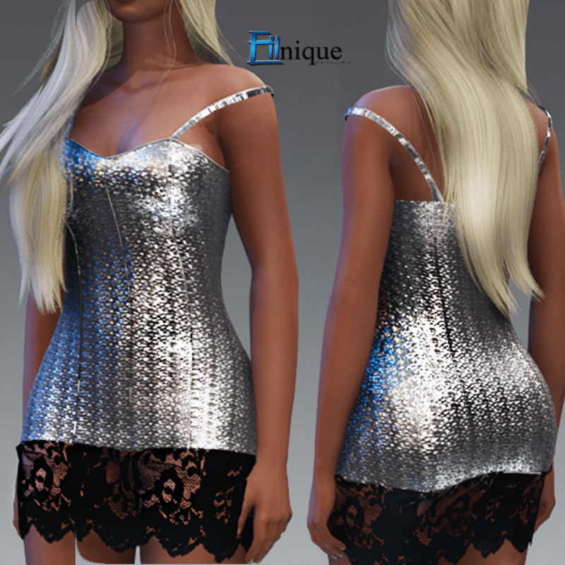 Julia Silver Sequin/Lace dress