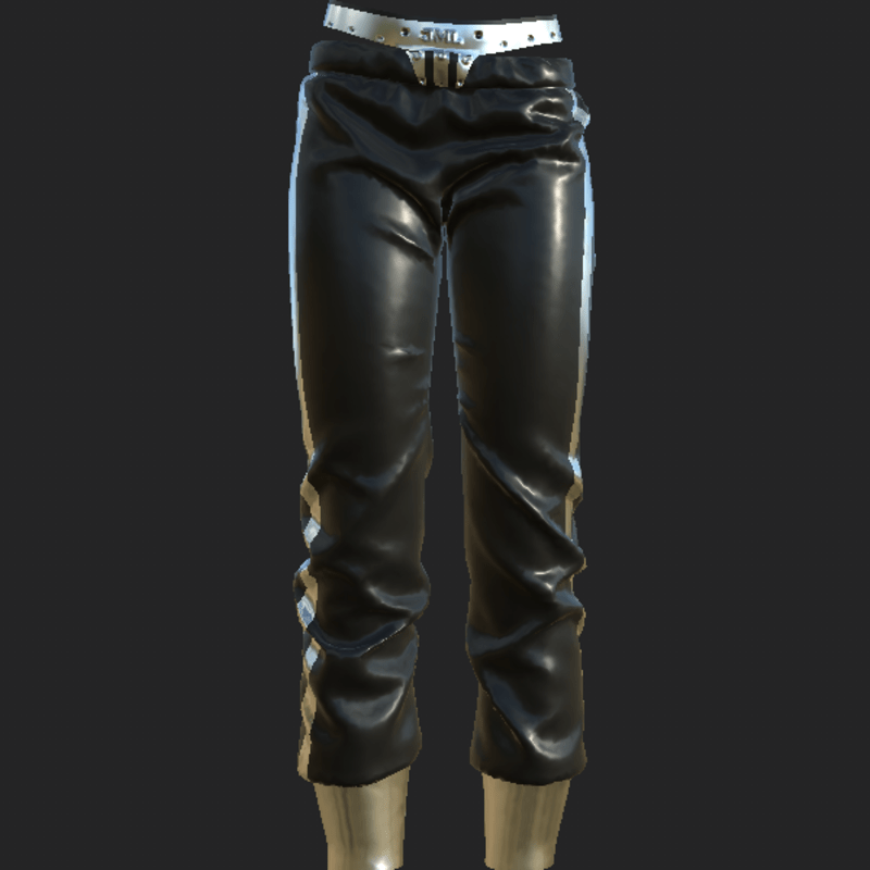 FEM PANTS BLACK SILVER