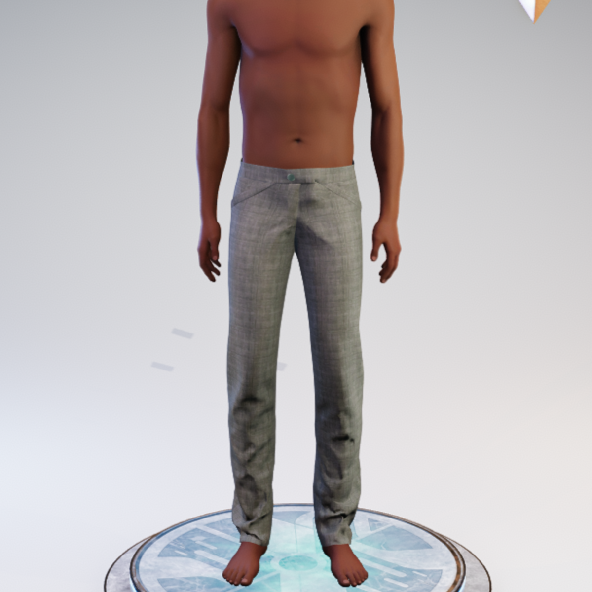 Faux-pocket Slacks - Green Plaid