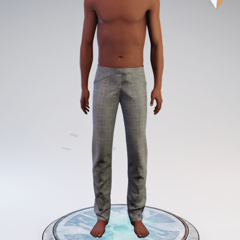 Faux-pocket Slacks - Green Plaid