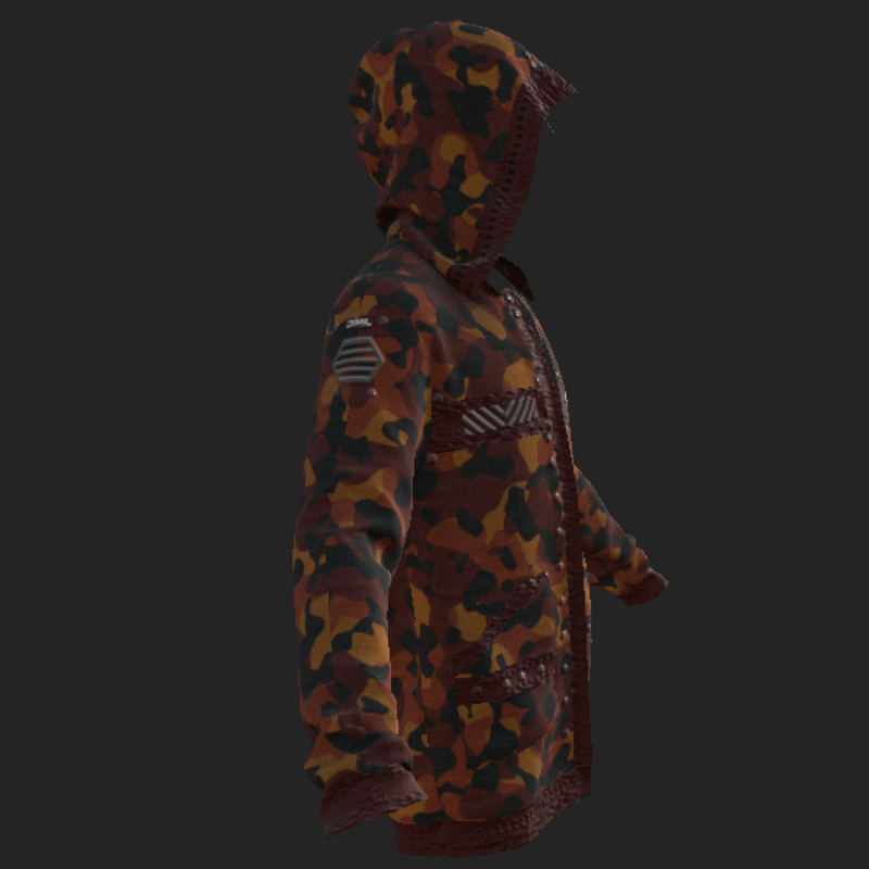 JACKET_ WITH HOOD CAMO D