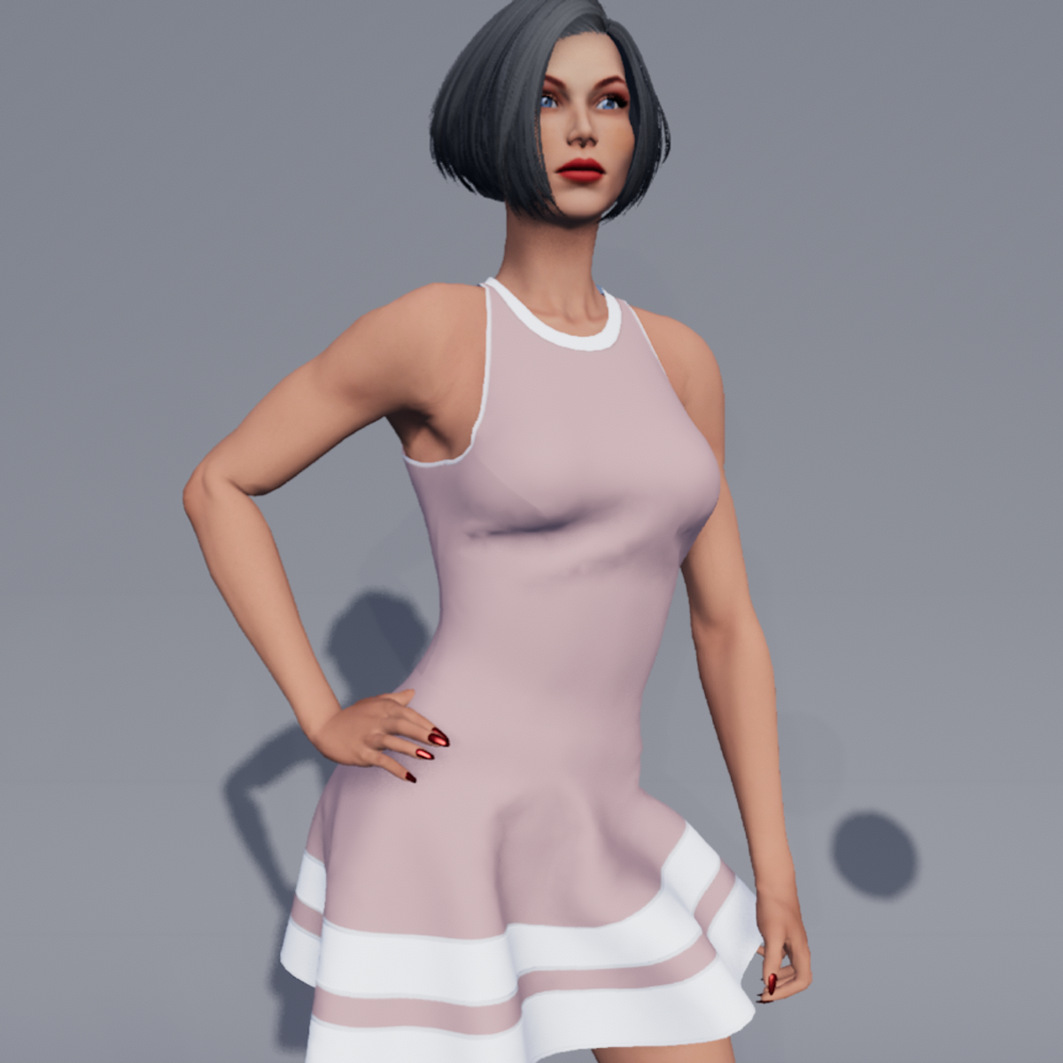 L.F. Martine Tennis Dress - Nude