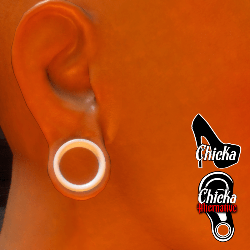 Gauge earrings "White" (CHICKA ALTERNATIVE AVATARS)