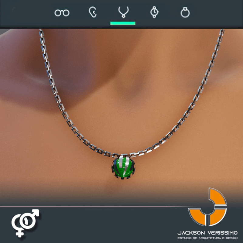 Cosmic Necklace- Silver Emerald