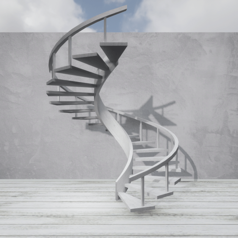 Spiral Stairs Wood R