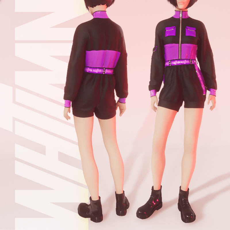 V.to.B Jumpsuit Violet F