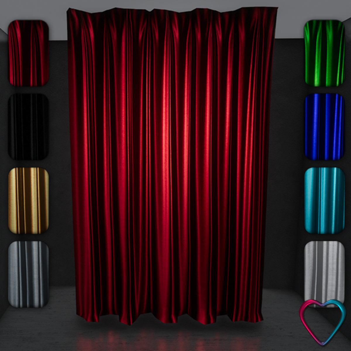 Customizable Satin Curtains - Infinite Color Options
