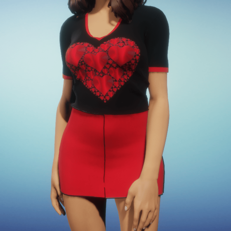 Red Heart Dress