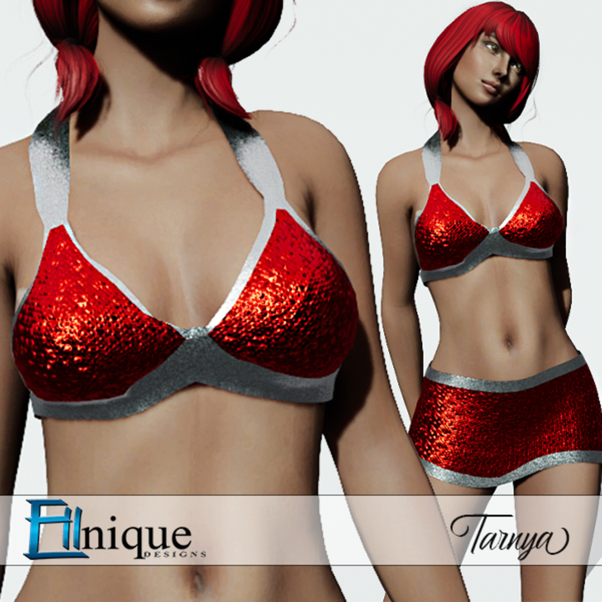 Tarnya Red Clubbing Sequin Top