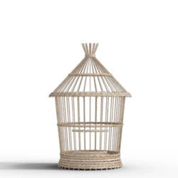 Light Brown Wicker Bird cage