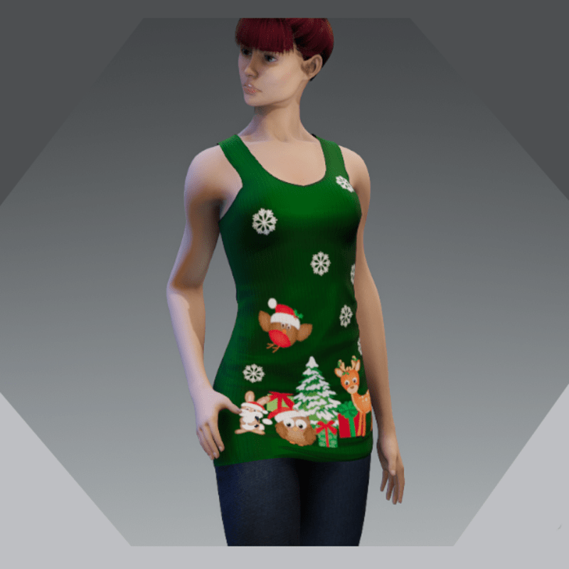 Snug Tank Topp - Christmas Scene