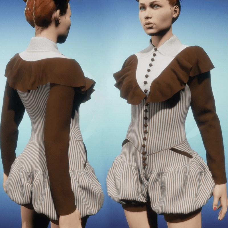 Lolita Romper - Brown