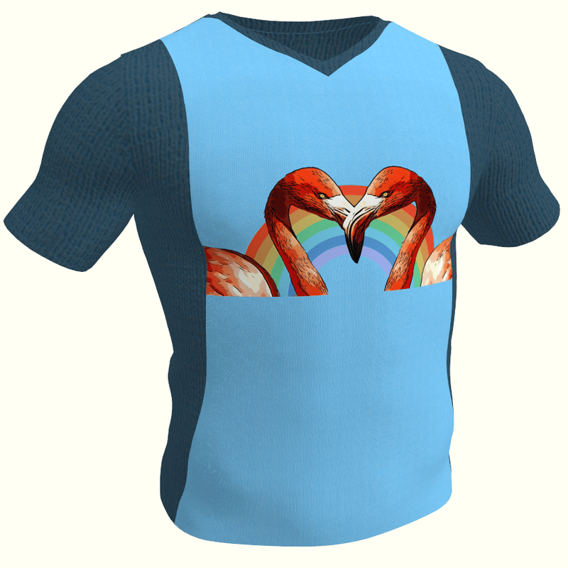 Flamingo Rainbow Shirt for Men