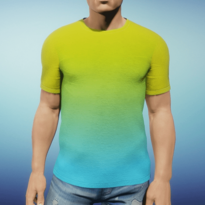 Mens Tee - Yellow Teal