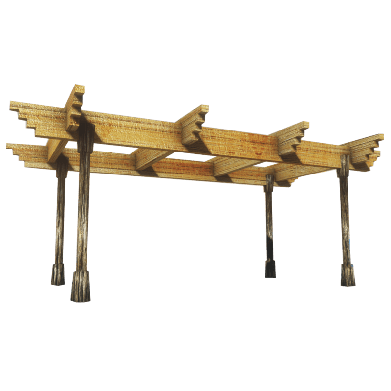 Wood Pergola-Collision Mesh