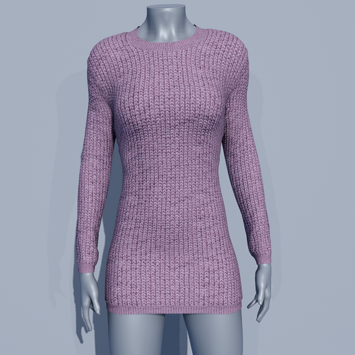 Winter Wool Sweater Pullover - Purple Grapeade