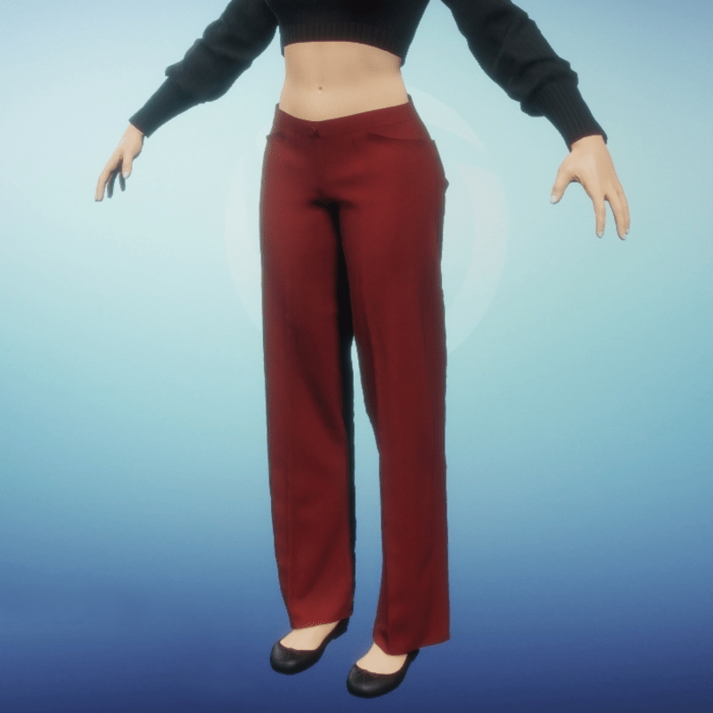 Womens Dress Slacks - Red