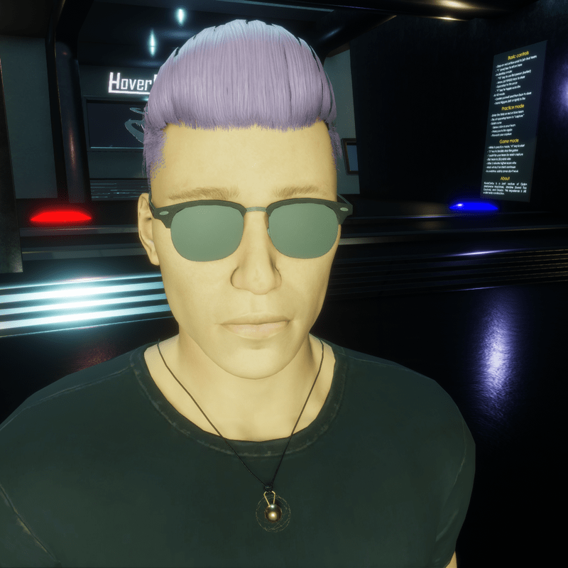 HoverDerby - Gold atom necklace (male)