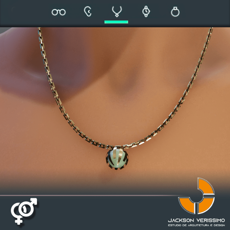 Cosmic Necklace- Gold Jade