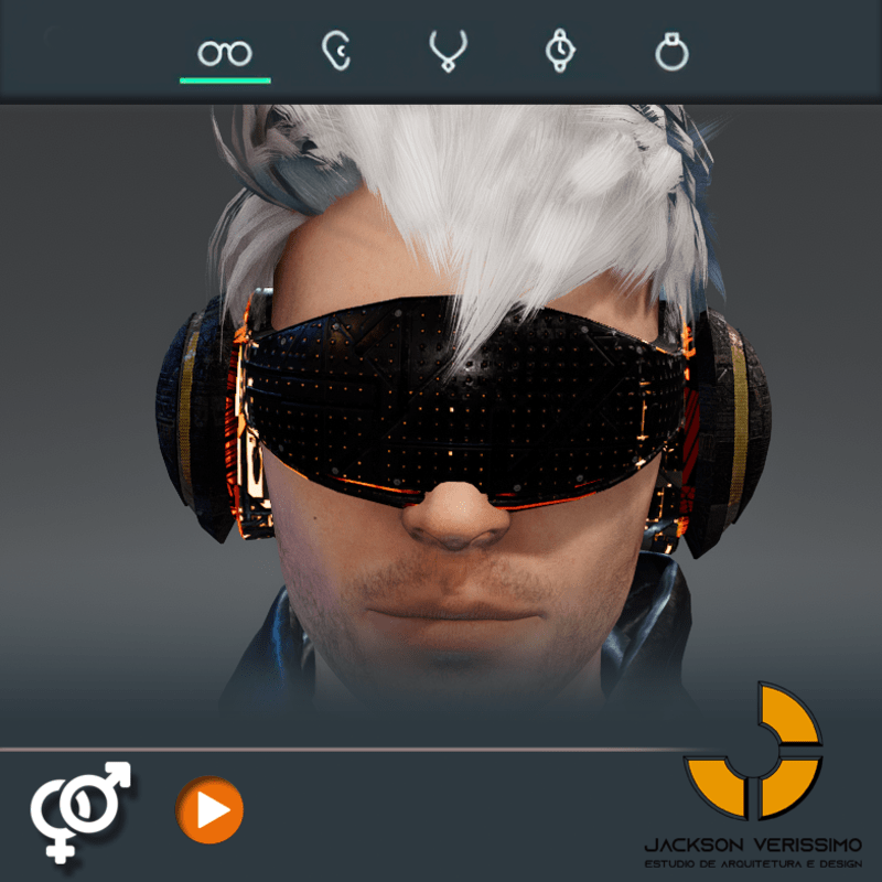 VR Glasses Pulsar- Sci Fi Dark