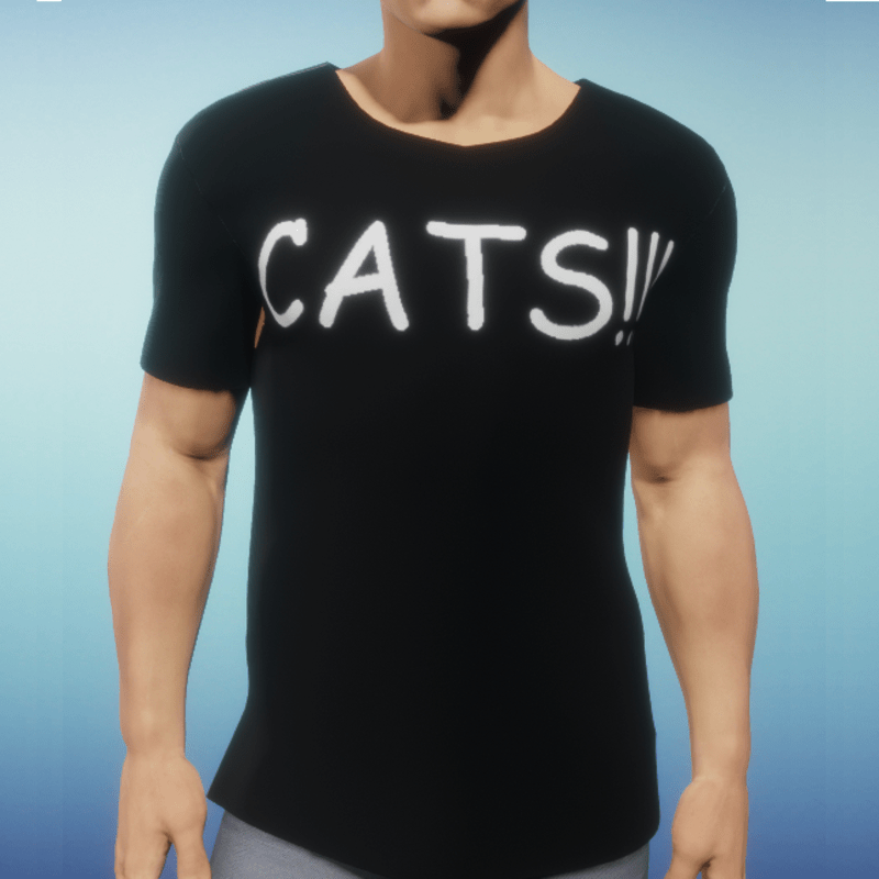 Male Tshirt "CATS!!!"
