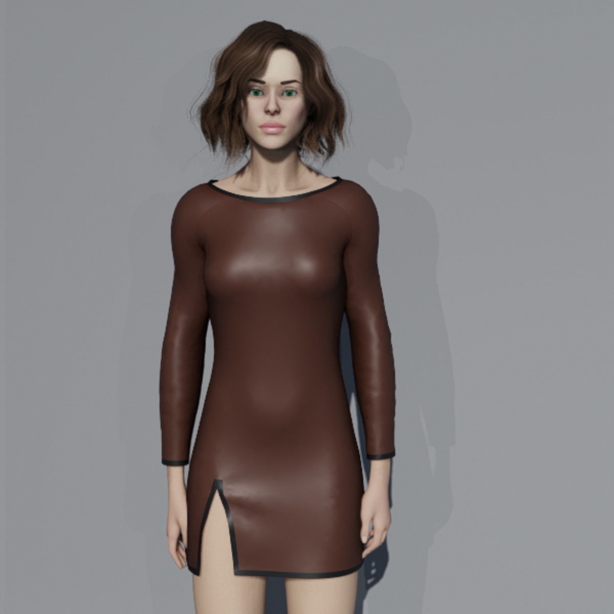 MORGANE Dress BrownAndBlack