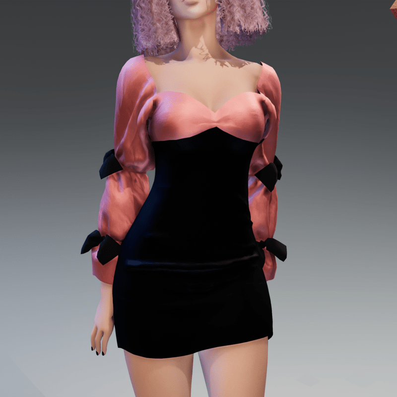 K-Dress with Bows Salmon