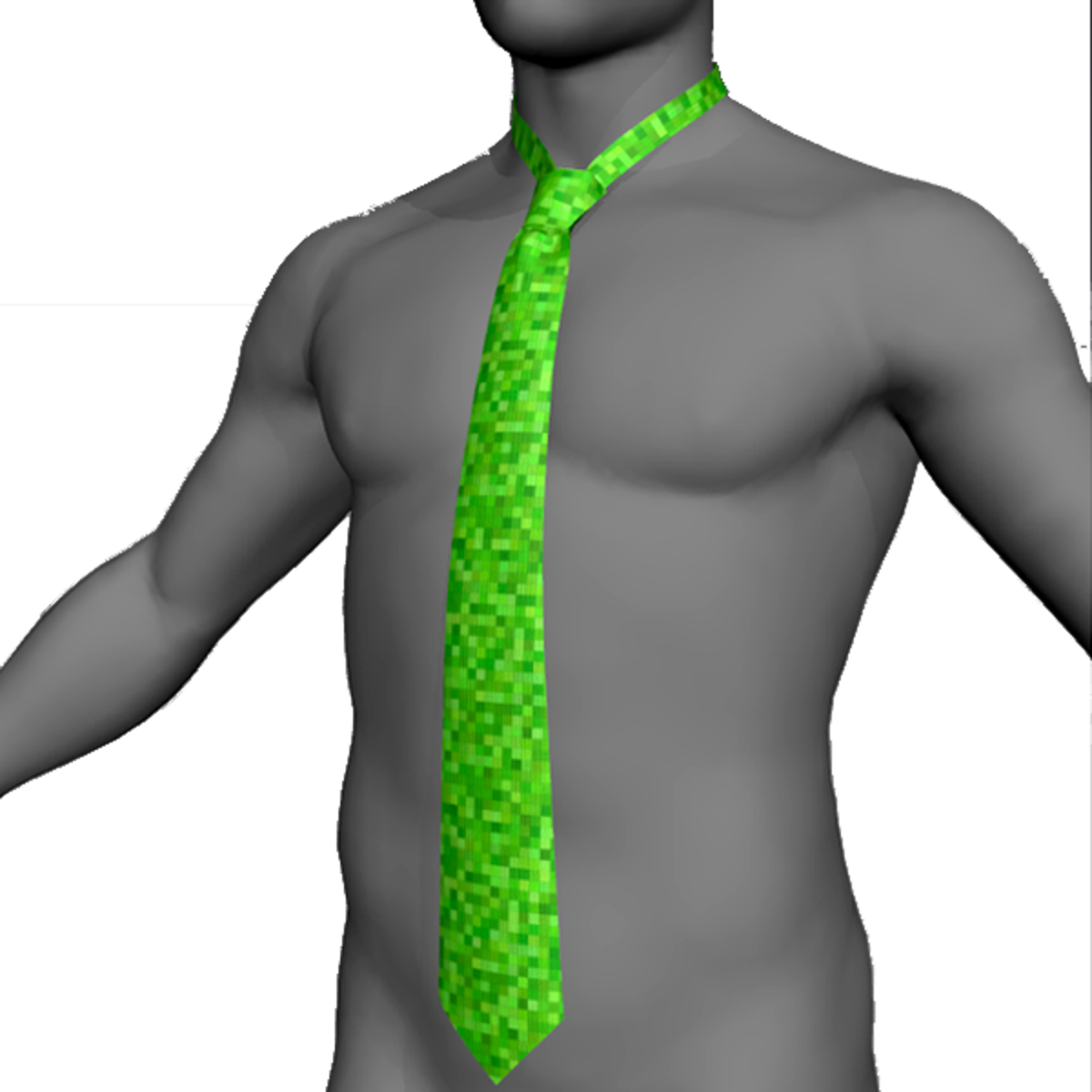 Tie / Cravat green pixel