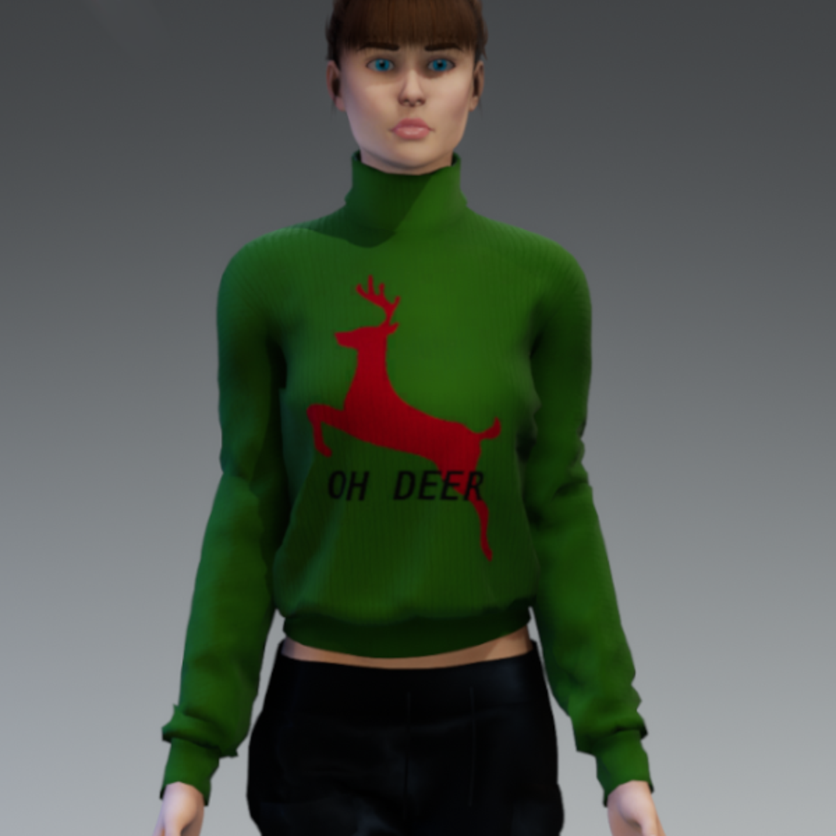 Oh Deer Turtleneck Sweater