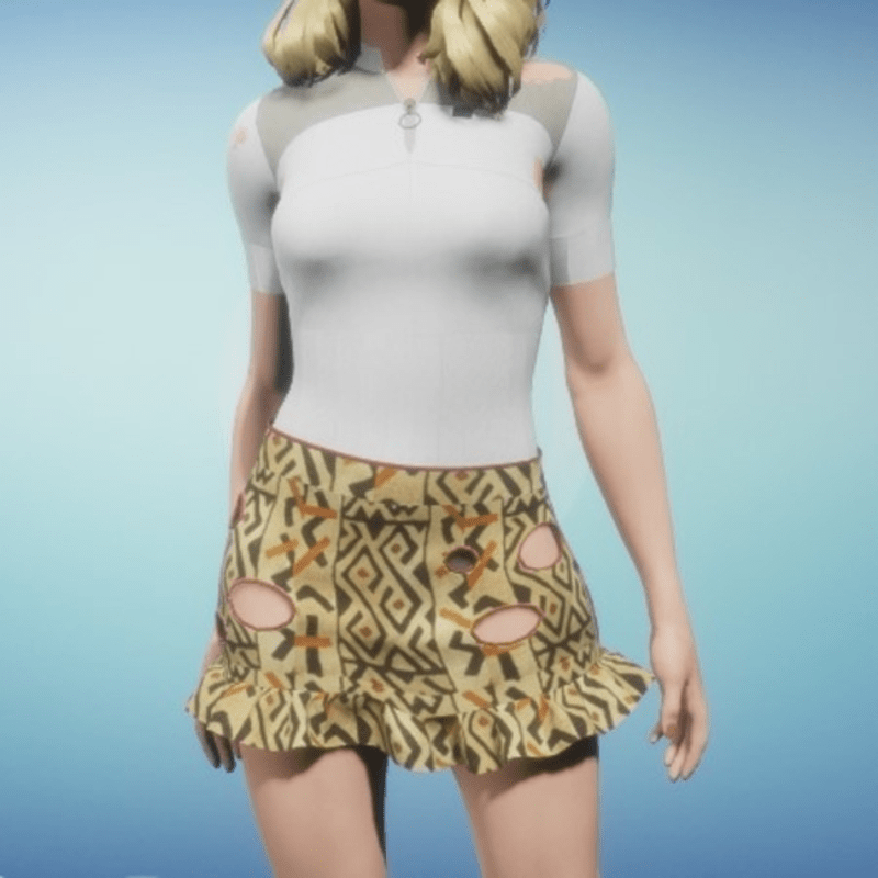 poppy skirt beige red