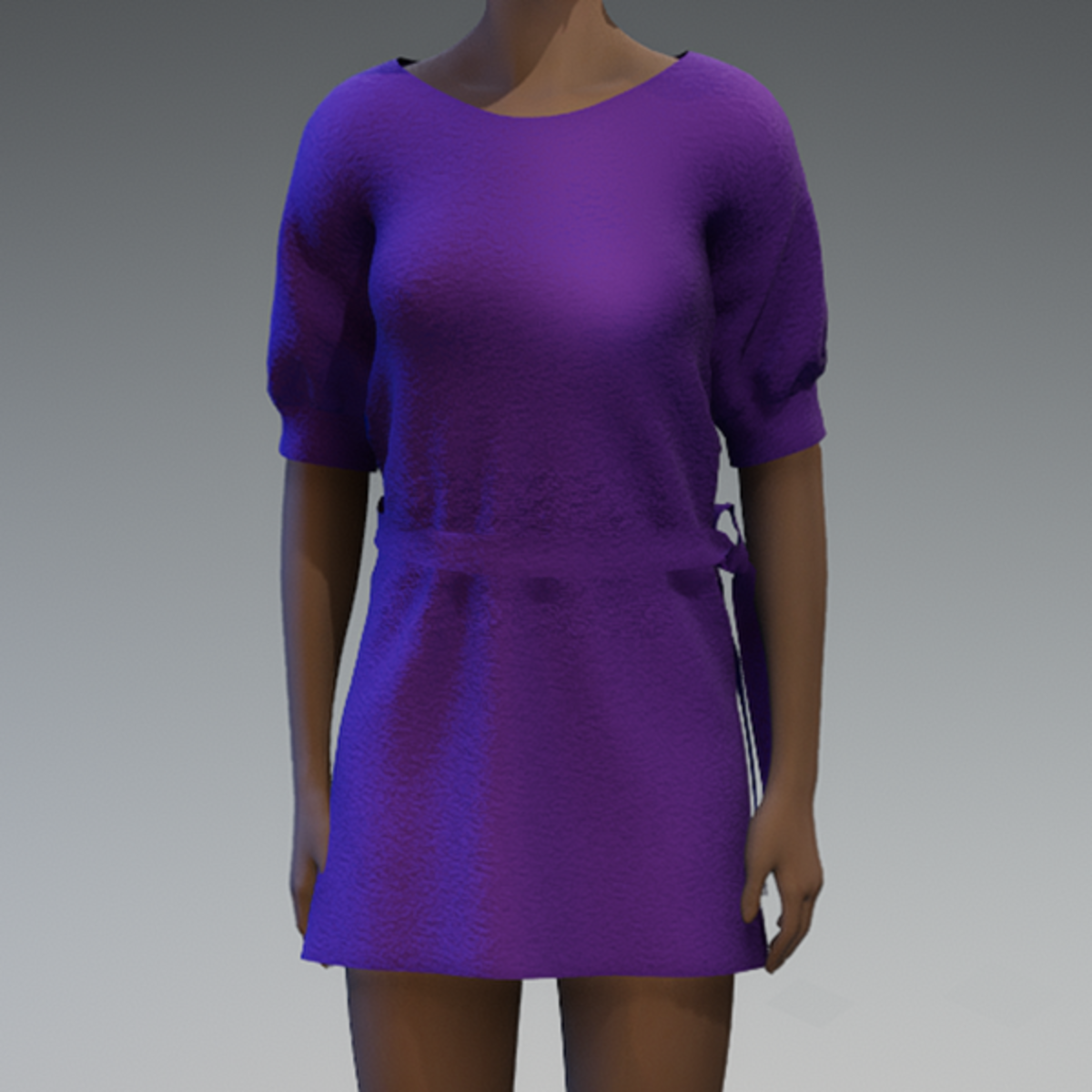 Violet wrap tunic