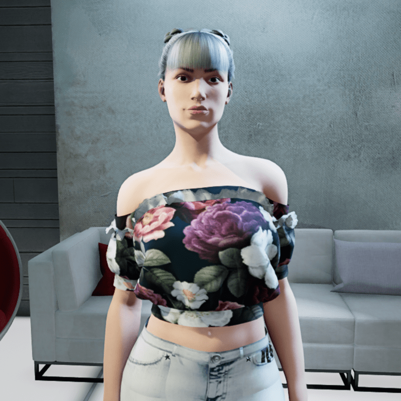 Young lady rose peony