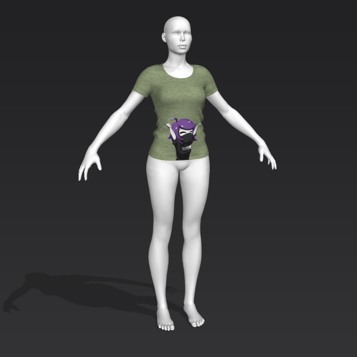 UmiNoKaiju T-Shirt - Green - Female