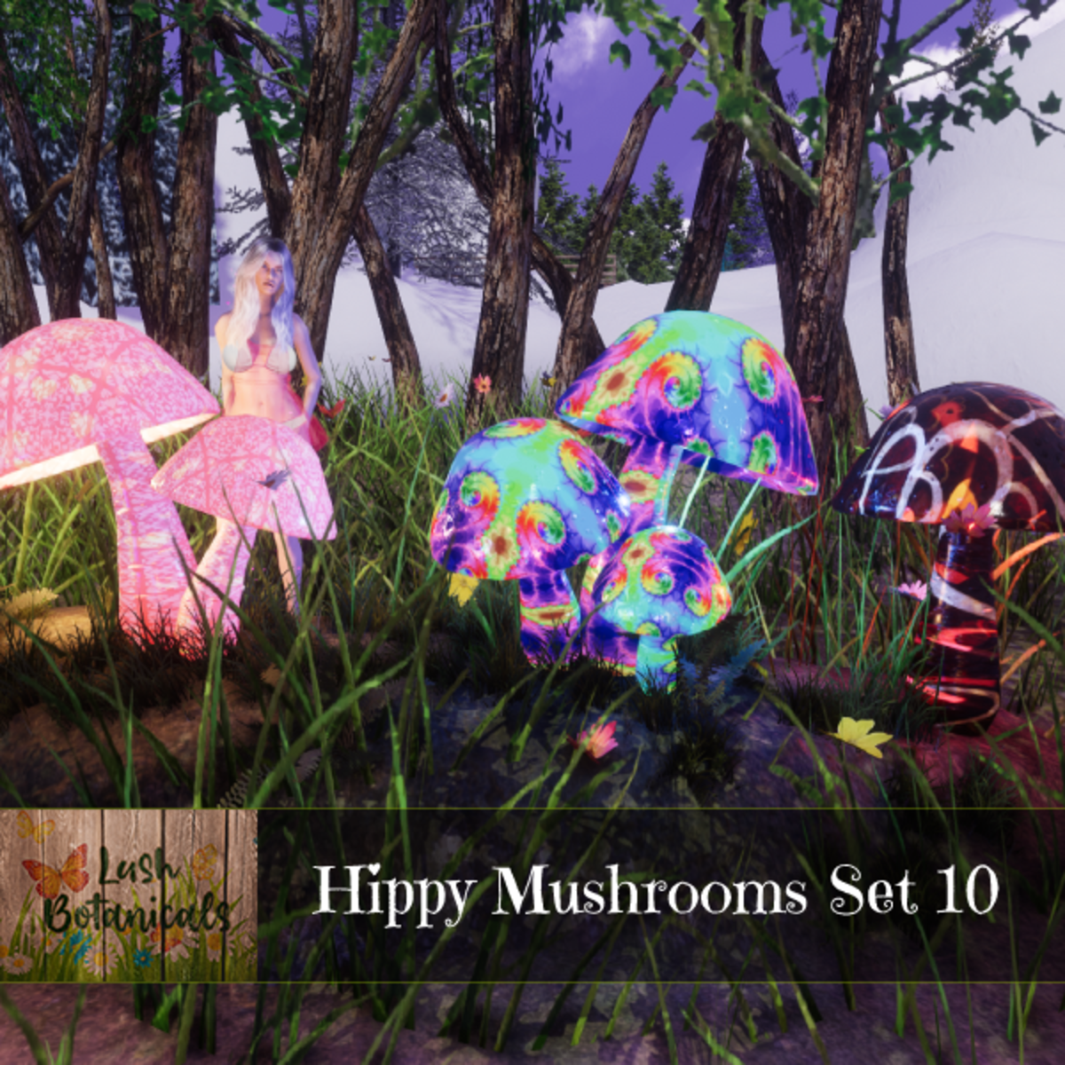 Hippy Mushroom Set 10